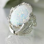 срібна каблучка з опалом австралійський опал