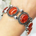 браслет з бурштину срібло масивні срібні браслети