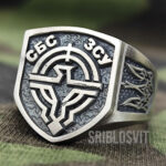 Служба безпілотних систем срібна печатка сбс зсу подарунок військовому дрон квадрокоптер безпілотник