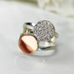 срібло з золотом набори кульчики срібні з золотом - Зображення 3