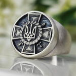 подарок для военнослужащего, срібний перстень зсу, загально-військовий