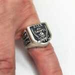 перстні чоловічі срібні патріотичний воля або смерть для військових - Зображення 2