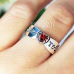 каблучка з серцем я кохаю тебе кохаю тебе  купити каблучку на заручини каблучка з червоним каменем - Зображення 2