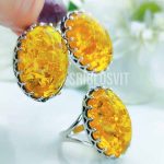 вироби з бурштину купити срібний набір для жінки